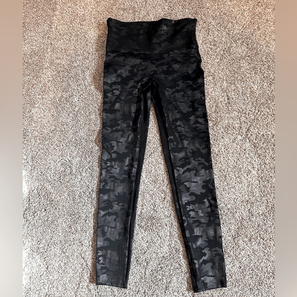 Spanx leather camo leggings